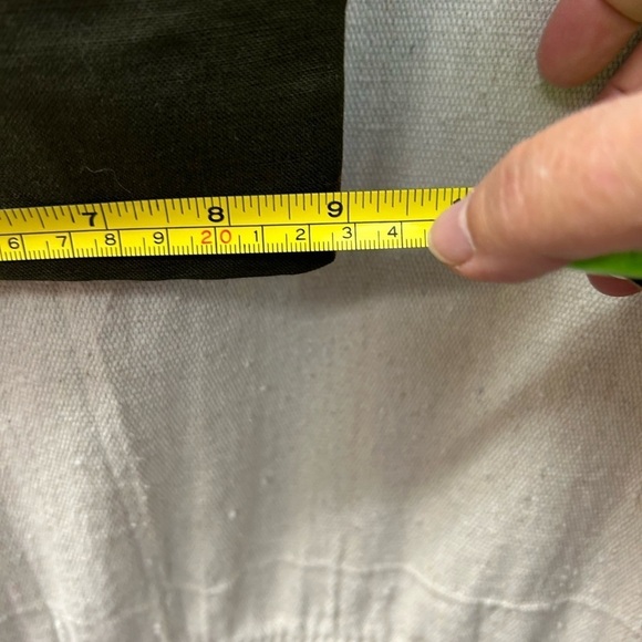 Kasper/Size 8 PETITE /Pant Suit /Olive Green Linen Blend /Jacket round button - Picture 5 of 9